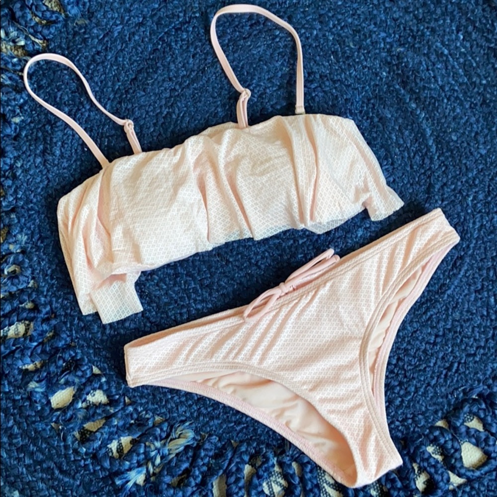 Ruffle Bandeau bikini set